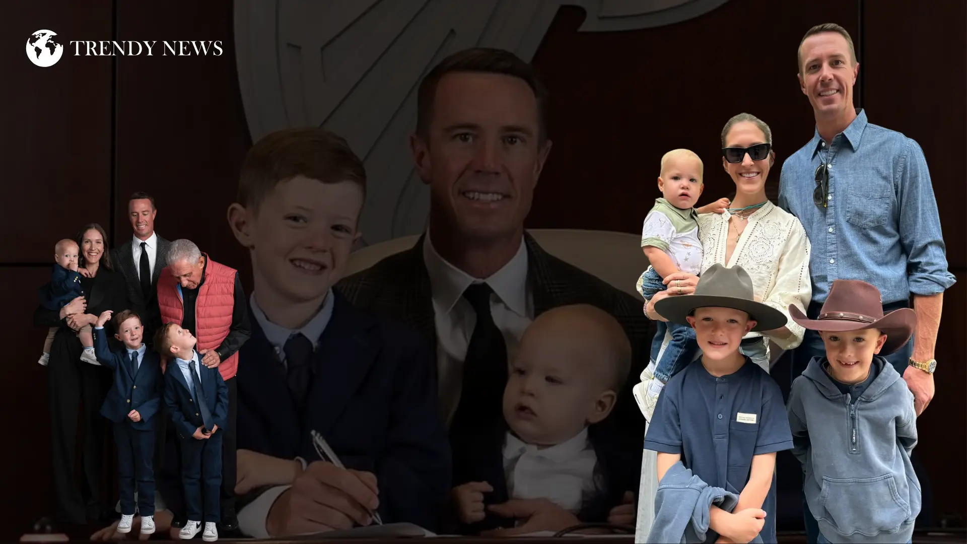 Matt Ryan with wife and kids