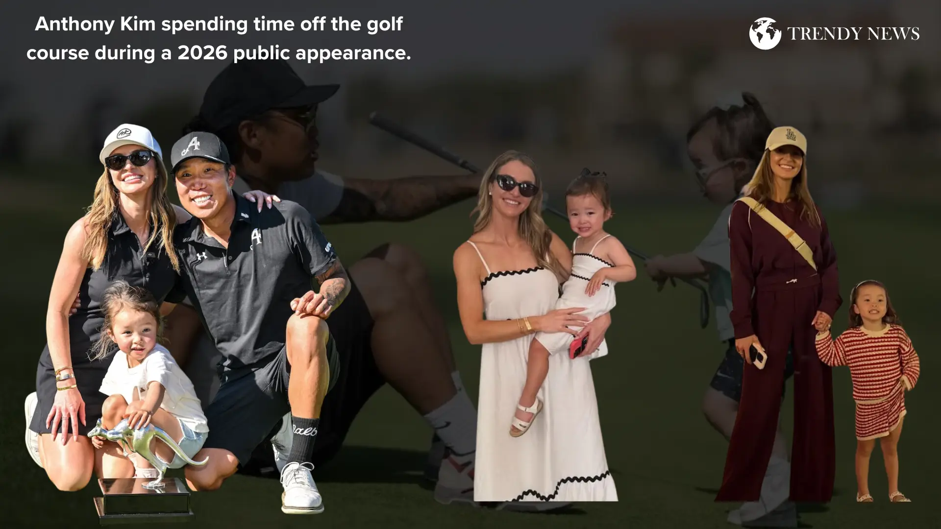 Anthony Kim with family during an off-course event in 2026